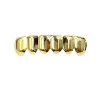 Gold Plated Hiphop Tooth | Shining Grillz Caps - Copper Plated Gold Tooth Caps for Cosplay Costumes, Portable Mouth Grillz Yianyal