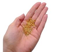 Gold Plated Jump Rings 7mm 400pcs (0.7mm Thickness) for Jewellery Making, Strong Open Jump Rings for Connecting Clasps, Pendants and Findings, Essential Beading Supplies