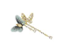 Gold Plated Lapel Pin With Pearls Rhinestones And Crystals Unique Animal Brooch For Outfits Handmade Birthday Present Anniversary Jewelry Him
