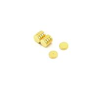 Gold Plated Magnet - Dimple On North Face - 6mm dia x 1.5mm thick - 0.44kg Pull - Pack of 100