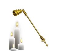 Gold-Plated Metal Candle Snuffer - Tower & Pumpkin Extinguisher | Aromatherapy Tool with Long Handle Suitable For Homes, Restaurants, Apartments, Parties, Weddings, and Safe Wick Extinguishin