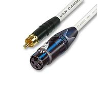Gold Plated RCA to Female XLR. Quality Black Van Damme un-balanced instrument Cable (3m, White)