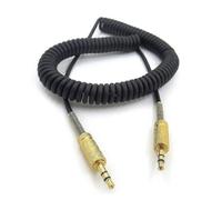 Gold-plated replacement auxiliary audio cable (black) for Marshall Woburn Kilburn II -SY