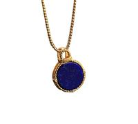 Gold Plated S925 Silver With Natural Lapis Lazuli Necklace for Women Genuine Jade