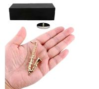 Gold Plated Saxophone Model Musical Instrument Decoration Miniature Tenors Ornament Music Scene Accessory Tenors Model