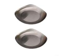Gold Plated Side Plates 2pcs for Hotel Dining(Silver)