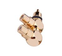 Gold Plated Splitter 1 Male 2RCA Female Thread Connector Home Theater Amplifier Speaker Accessories Video Composite Connector