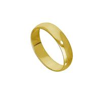 Gold Plated Sterling Silver 5mm D Shaped Wedding Band Ring Size N