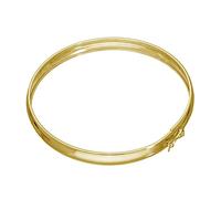 Gold Plated Sterling Silver 65mm Adult Hinged Bangle