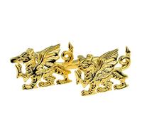 Gold Plated Welsh Dragon Wales Cufflinks in gift box
