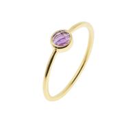Gold-plated women's amethyst stone ring Sloya Gemia Violet 56