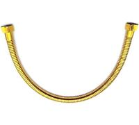 Gold Plumbing Pipe,Golden Plumbing Hose 1/2 Angle Valve Connector, Stainless Steel Gold Toilet Hose for Bathroom,Fittings Length 50cm