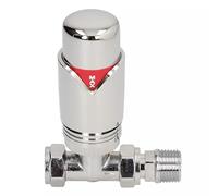 Gold Premium 15mm Straight Full Chrome TRV Thermostatic Radiator Valve 15mm