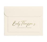 Gold Printed Personalised Pregnancy/Maternity Notes Document Folder - Keep NHS Medical Notes Safe - IVF Journey