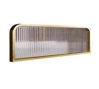 Gold Privacy Screen Panel - Commercial Desk Divider - Translucent Stainless Steel Partition for Office, Restaurant, Hotel & Bar - 1.3m x 60cm Privacy Divider