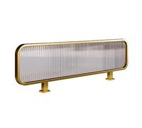 Gold Privacy Screen Panel - Desk Divider - Translucent Stainless Steel Partition for Restaurants, Hotels, Bars - 1.3m x 30cm - Enhance Privacy & Aesthetics