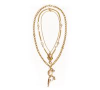 Gold Prudence Triple Necklace Set Caramel Vintage Jewellery Gold One Size