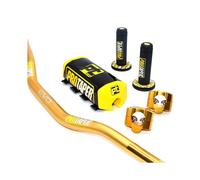 (Gold PT) Handlebar For PRO Taper Pack Bar 1-1/8 Handle bar Pads Grips Pit Pro Racing Dirt Pit Bike Motorcycle CNC 28.5mm Adapter