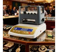 Gold Purity Tester, Precious Metal Density Analyzer, LCD Digital Densimeter for On-The-Go Testing at Trade Shows, Auctions, Jewelry Stores