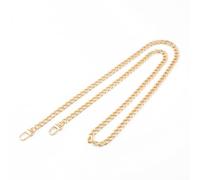 Gold Purse Chain Strap, 43.3 Inch Replacement Bag Strap, Metal Braided Chain for DIY Handbag Shoulder Crossbody Bag