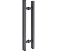 Gold Push Pull Door Handles - 39in Stainless Steel & Glass Commercial Door Handle, Stylish Gray Finish for Interior & Exterior Use, Durable & Elegant Design
