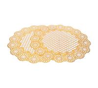 GOLD PVC TABLE MATS 2PCS NON-FADING COASTER FOR WEDDINGS/PARTIES (Circular pattern 03)