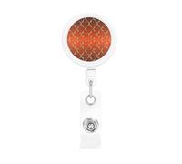 Gold Quatrefoil On Burnt Orange, Retractable Badge Holder,Badge Reels Holder with ID Clip Alligator Clip