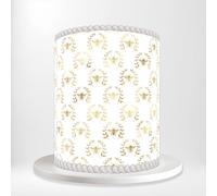Gold Queen Bees Laurel Wreath Insect White Wrap Around Print A4 Edible Paper Icing Sheet Cake Topper Side Ribbon Border Decor for Personalised Themed Decorations