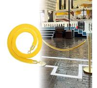 Gold Queue Rope Barriers, Red Carpet - Crowd Control Ropes, Safety Barrier Rope For Queuing, Velvet Stanchion Rope For Grand Openings(6 pcs,L 190cm)