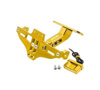 (gold) Rear License Plate Holder Bracket with Light Tail Tidy Fender Eliminator