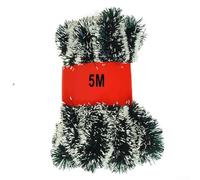 Gold Red Green Blue 5M Christmas Tinsel Garland Strip(Dark Green) | Shiny metallic finish, creates rich festive , easy to hang, for ideal for trees and walls