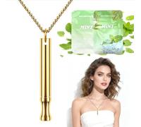 Gold Resistance Breathing Necklace - Meditation Tool with 6 Menthol Inserts