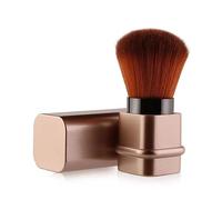 Gold Retractable Kabuki Brush, Professional Blush Powder Blush Brush, Ideal for Makeup on the Go