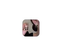 Gold Rhinestone Bow Dangle Earring for Women Black White Crystal Rhinestone Heart Bowknot Earings Wreath Flower Peal Bowknot Stud Earring Trendy Christmas Jewelry Gifts, L, Metal, No Gemstone
