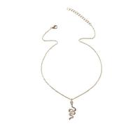 Gold Rhinestone Snake Pendant Necklace for Women, Retro Crystal Cobra Y-Shaped Necklace, Punk Viper Serpent Jewelry for Daily & Party