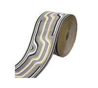 Gold Ribbon， Jacquard Ribbon 9 cm Wide 25 Meters Polyester Webbing Multicolor(9r25 1)
