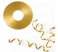 Gold Ribbon Roll for Gift Wrapping 50m x 5mm Curling Balloon String Decorative Florist Ribbon for Crafts Party Decorations Christmas Wedding Favours Luxury Hamper Bows
