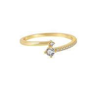 Gold Rings for Women 14K Real Gold, Wedding Ring 585 Yellow Gold with White Round Shape Moissanite for Proposal Jewelry Size N 1/2