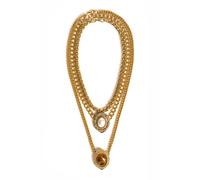 Gold Romance Triple Necklace Set Caramel Vintage Jewellery Gold One Size