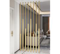 Gold Room Divider Curtain Panel - 8 Pack Free Standing Privacy Screen for Living & Bedroom, Easy Install No Drilling, Complete Kit, 80cm/31.5in/2.62ft