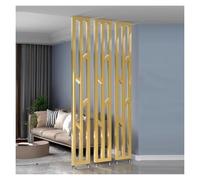 Gold Room Divider - Metal Partition Panel for Living Room, Office & Hotel - Stylish Floor to Ceiling Decor, Available in Heights 1-9 Feet (170cm/66.9in/5.6ft)