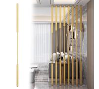 Gold Room Divider Post - Freestanding DIY Wall Panel for Bathroom, Living Room, Entrance - No Drilling, Stylish, Space Separator, Easy Assembly