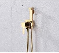 Gold Rose Bathroom Bidet Faucet Hot & Cold Mixer Crane Bath Toilet Flushing Tool Wash Ground Taps Wall Mount,Gold B hot Cold,As Shown (Gold a As Shown) (Gold B Hot Cold As Shown)