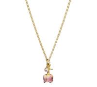 Gold Rose Necklace - Flower Jewelry gift for Women Lover | Boho Floral Dainty with Forever Roses, Pendant Necklace , Preserve Eternal Gift for Mother Wife Girlfriend anniversarys, 3.94x1.97x0.in39
