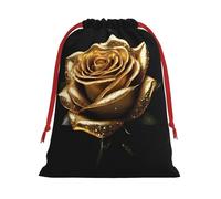 Gold Rose Ultra Soft Velvet Gift Bag, Stylish Design, Preferred For Holidays