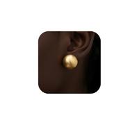 Gold Round Earrings for Women Gold Silver Chunky Wide Round Stud Earring Geometric Circle Silver Gold Earrings Trendy Thick Lightweight Golden Earring for Women, L, Metal, No Gemstone