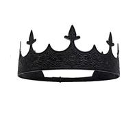 Gold Royal King Crown and Tiara Prince Crowns Full Round Tiaras for Birthday Party Cosplay Halloween Gifts Medieval Headpiece for Men/Women Costume & Cosplay Accessories