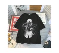 (Gold, S) Japanese Anime T-shirt Summer Harajuku T-shirt for Men Attack on Titan Levi Ackerman Eye Tees Men Short Sleeve O-neck Women Tops