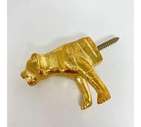 Gold Safari Animal Iron Metal Drawer Knobs (Hook, Tiger)