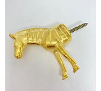 Gold Safari Animal Iron Metal Drawer Knobs (Hook, Zebra)
